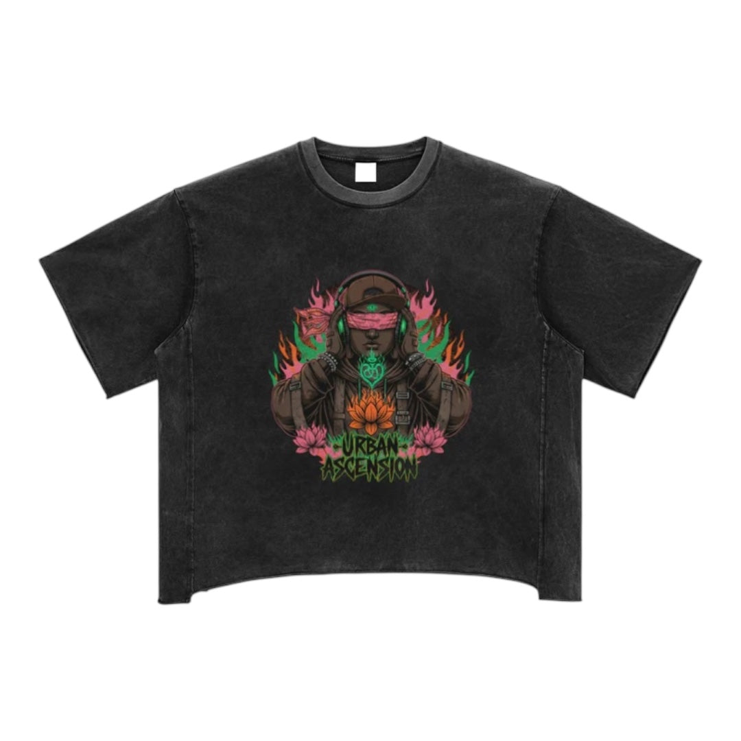 Raw Edge Snow Washed Boxy DA’MIRROR