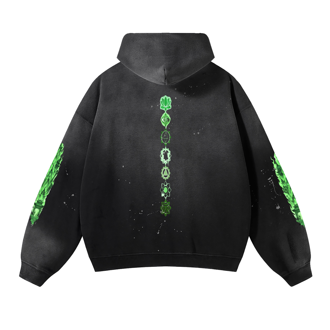 DAMIRROR Washed Frayed Fleece Hoodie