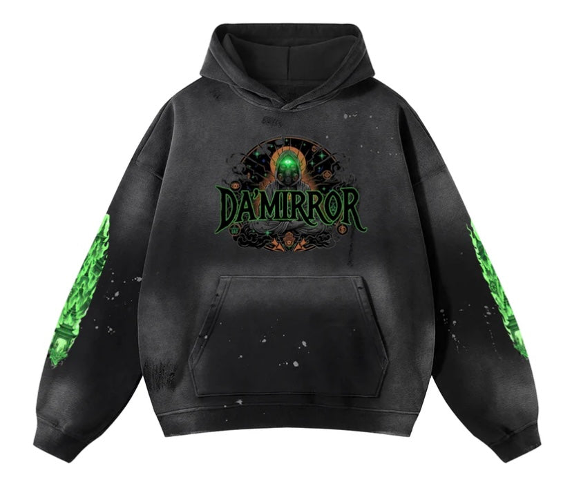 DAMIRROR Washed Frayed Fleece Hoodie